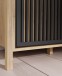 Drehtürenschrank >JYTANA< in Eiche Dekor / Schwarz - 97x200,3x52,7cm (BxHxT)