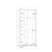 Drehtürenschrank >JYTANA< in Eiche Dekor / Schwarz - 97x200,3x52,7cm (BxHxT)