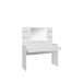 Schminktisch >LAYTON< in Weiss  / Weiss Glanz  - 120,1x141x42cm (BxHxT)