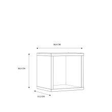 Regalwürfel >MAURO< in Buttergelb - 38,2x38,3x32,9cm (BxHxT)