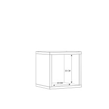 Regalwürfel >MAURO< in Buttergelb - 38,2x38,3x32,9cm (BxHxT)