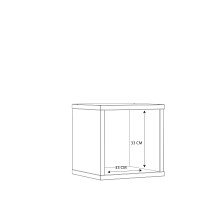 Regalwürfel >MAURO< in Eiche Dekor - 38,2x38,3x32,9cm (BxHxT)