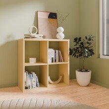 Regal >MAURO< in Buttergelb - 72,7x72,8x32,9cm (BxHxT)