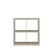 Regal >MAURO< in Taupe - 72,7x72,8x32,9cm (BxHxT)