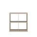 Regal >MAURO< in Taupe - 72,7x72,8x32,9cm (BxHxT)