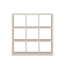 Regal >MAURO< in sandfarben - 107,2x107,3x32,9cm (BxHxT)