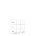 Regal >MAURO< in sandfarben - 107,2x107,3x32,9cm (BxHxT)