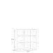 Regal >MAURO< in sandfarben - 107,2x107,3x32,9cm (BxHxT)
