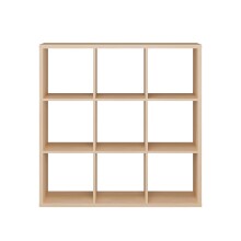 Regal >MAURO< in Eiche Dekor - 107,2x107,3x32,9cm (BxHxT)