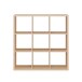 Regal >MAURO< in Eiche Dekor - 107,2x107,3x32,9cm (BxHxT)