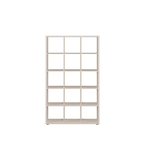 Regal >MAURO< in sandfarbig - 107,2x176,3x32,9cm (BxHxT)