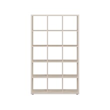 Regal >MAURO< in sandfarbig - 107,2x176,3x32,9cm (BxHxT)