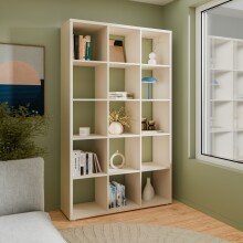 Regal >MAURO< in sandfarbig - 107,2x176,3x32,9cm...