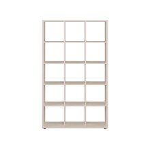 Regal >MAURO< in sandfarbig - 107,2x176,3x32,9cm (BxHxT)