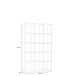 Regal >MAURO< in sandfarbig - 107,2x176,3x32,9cm (BxHxT)