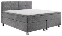 Boxspringbett >Traumruhe< inkl. 7 Zonen TTFK Matratze & Topper - 180x200 cm seidensilber