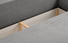 Schlafsofa >Diana< in grau, Strukturstoff - 231x93x108cm (BxHxT)