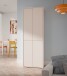 Stauraumschrank >ALICE SPRINGS< in Sandfarben - 74,5x214,3x34,9cm (BxHxT)