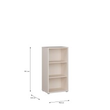 Regal >ALICE SPRINGS< in sandfarbig - 49,8x99,1x34,9cm (BxHxT)