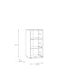 Regal >ALICE SPRINGS< in sandfarbig - 49,8x99,1x34,9cm (BxHxT)