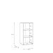 Regal >ALICE SPRINGS< in sandfarbig - 49,8x99,1x34,9cm (BxHxT)