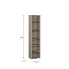 Regal >ALICE SPRINGS< in Taupe - 49,8x214,3x34,9cm (BxHxT)