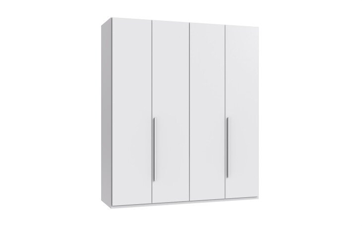 Drehtürenschrank >LONDON< inkl. Inneneinteilung, WEISS - 180x208x58cm (BxHxT)