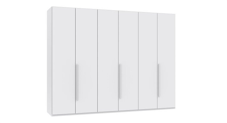 Drehtürenschrank >LONDON< inkl. Inneneinteilung, WEISS - 270x208x58cm (BxHxT)