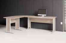 Eckschreibtisch >Clermont< in Eiche Sonoma Dekor - 220x73x170 (BxHxT)