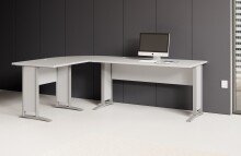 Eckschreibtisch >Clermont< in weiss Dekor,...