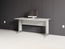 Schreibtisch >Clermont< in weiss Dekor - 150x73x70 (BxHxT)