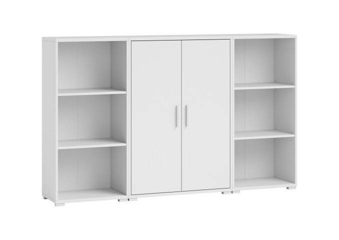 Regal-Set >Clermont< (3-teilig) in weiss Dekor - 184x114x35 (BxHxT)