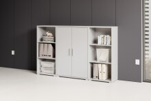 Regal-Set >Clermont< (3-teilig) in weiss Dekor -...