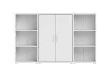 Regal-Set >Clermont< (3-teilig) in weiss Dekor - 184x114x35 (BxHxT)