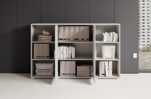 Regal-Set >Clermont< (3-teilig) in weiss Dekor - 184x114x35 (BxHxT)