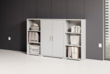Regal-Set >Clermont< (3-teilig) in weiss Dekor - 184x114x35 (BxHxT)