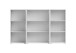 Regal-Set >Clermont< (3-teilig) in weiss Dekor - 184x114x35 (BxHxT)