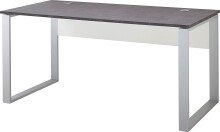 Schreibtisch >4150< in Weiß/Basalto-Dunkel - 158x75x79cm (BxHxT)