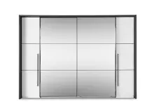Kleiderschrank >Denver< in Weiß Abs.Graphit -...