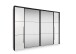 Kleiderschrank >Denver< in Weiß Abs.Graphit - 311,9x225,5x61cm (BxHxT)