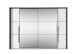 Kleiderschrank >Denver< in Weiß Abs.Graphit - 311,9x225,5x61cm (BxHxT)