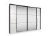Kleiderschrank >Denver< in Weiß Abs.Graphit - 311,9x225,5x61cm (BxHxT)