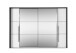 Dreh-/Schwebetürenschrank >Denver< (2-teilig) in Weiß / Graphit - 320,6x229,9x63 (BxHxT)