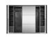 Dreh-/Schwebetürenschrank >Denver< (2-teilig) in Weiß / Graphit - 320,6x229,9x63 (BxHxT)