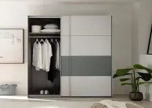 Schwebetürenschrank >MODESTE< in Salbei /...