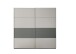 Schwebetürenschrank >MODESTE< in Salbei / Hellgrau - 215x210x60,5cm (BxHxT)