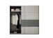 Schwebetürenschrank >MODESTE< in Salbei / Hellgrau - 215x210x60,5cm (BxHxT)