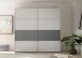 Schwebetürenschrank >MODESTE< in Salbei / Hellgrau - 215x210x60,5cm (BxHxT)