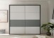 Schwebetürenschrank >MODESTE< (2-teilig) in hellgrau / salbei - 225x215x62cm (BxHxT)