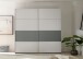 Schwebetürenschrank >MODESTE< (2-teilig) in hellgrau / salbei - 225x215x62cm (BxHxT)